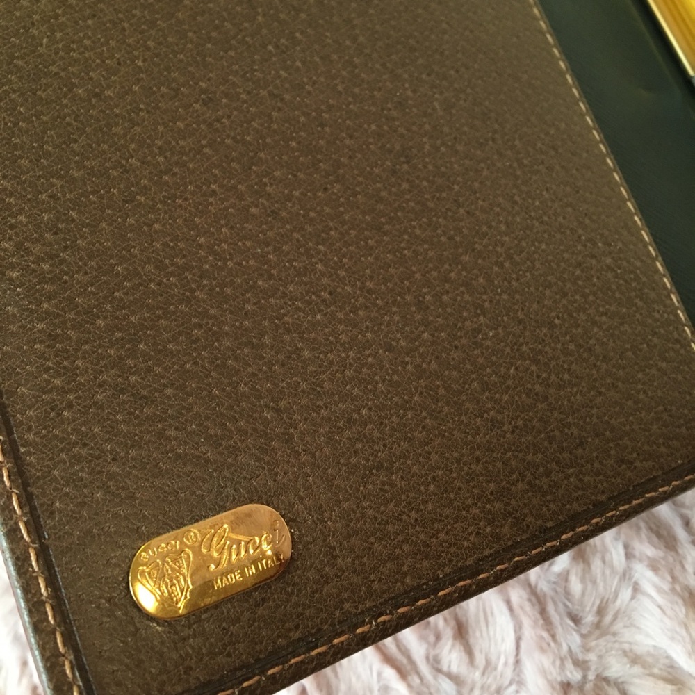 ๐ Sold-Gorgeous Vintage Gucci Agenda Brown - Picture 1 of 8